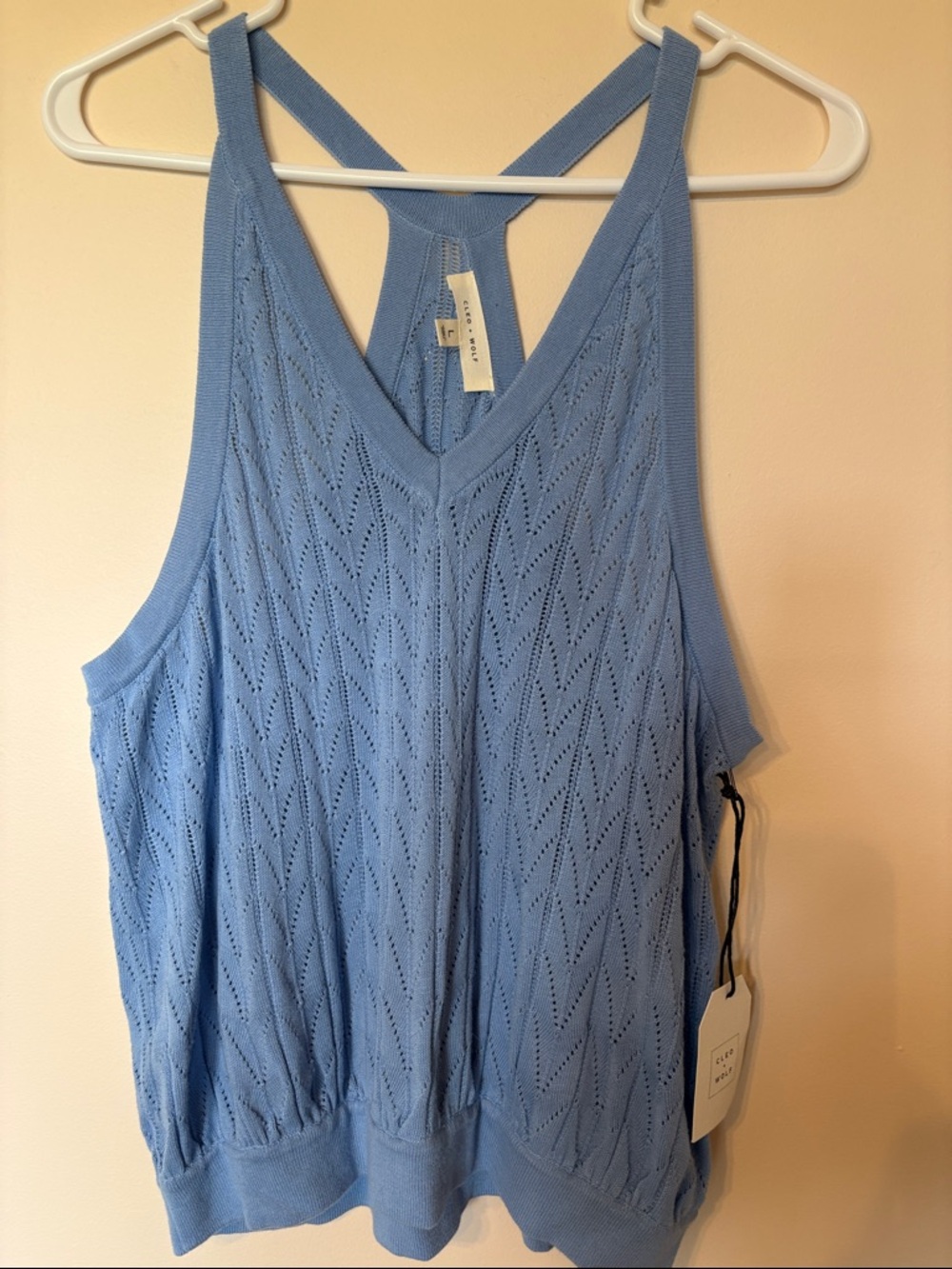 Light Blue Knit Tank Top